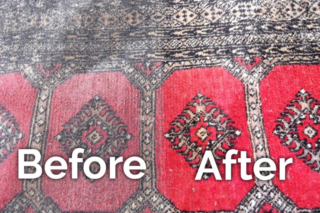Oriental Rug Before and After